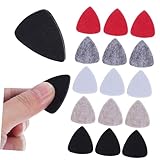 MOLUCKFU 15 個 カラフル フェルト ピック ギター ピック 子供用 フェルト ギター ピック 子供 ギター ピック ウクレレ ピック 薄い ギター ピック 中型 ギター ピック ギター