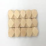 Amyster 100pcs 15mm22 mm(0.59 inch0.866 inch) Large Oblong Geometric Wood Beads DIY Jewelry Supply W
