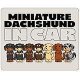 車用マグネット ミニチュアダックスフンド Dog in Car/うちの子が乗ってます カーステッカー ドッグインカー/耐水 耐光 日本製/犬 イラスト