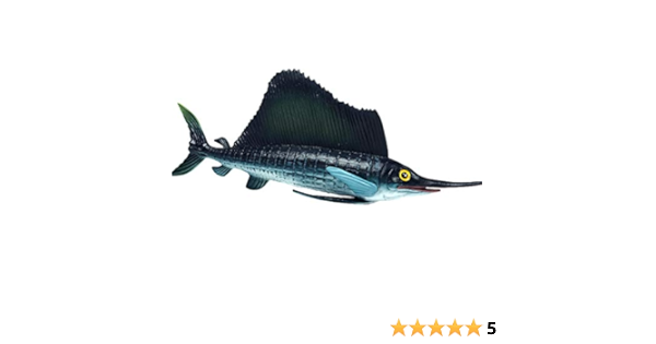 Amazon Flormoon バショウカジキ 置物 現実的 動物の姿 早期教育 バショウカジキのおもちゃ 科学プロジェクト クリスマス お誕生日 ケーキトッパー シャワー ギフト ロボット 子ども向けフィギュア おもちゃ