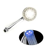 AOLVOハンドヘルドshower-teepao LED照明付きシャワーヘッド温度センサー技術、ホームラウンドシャワーヘッドバススプリンクラ(単一色、multi-colors) ブルー 8025779