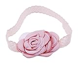 Domybestベビーヘアバンド レースベルト 花の形を飾り 0-3歳に適して プリンセス風 かわいい 誕生日 出産祝い 百日記念 写真小道具