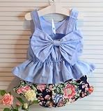 「新しい女の子の衣装セットとネックレスTシャツズボン2点セット夏子供服ファッション女の子服「。