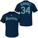Felix Hernandez Seattle Mariners # 34 MLB Youth Name & Number Player TシャツNavy ( Youth Large 14 / 16 
