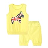 【SEBLES】ベビー服 ベビー 赤ちゃん 男の子 女の子 ノースリーブ シャツ 短パン パンツ シャツ セット 夏 キャラクター プリント 無地 可愛い 涼しい コットン 綿(タイプC,120cm)