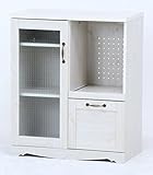 UNE BONNE(ウネボネ)レンジ台 幅7cm コンセント2口 木製 食器棚 家具 キッチン収納 収納棚 ホワイト