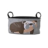 (Newox) ベビーカー用バッグ マザーズバッグ 多機能小物入れ ドリンクホルダー コンパクト 可愛い (イヌ)