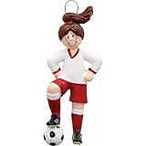 Personalizedクリスマス装飾2017 SOCCER GIRLスポーツPlayerアクティブAthleteホリデーツリーオーナメントチームCoworker workersギフト趣味スコアスニー