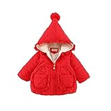 Pojour ベビー服 女の子コート 子供服 防寒 冬 かわいい無地コート おしゃれ 暖かい 厚手 綿 ベビールームウェア 普段着 カジュアル オシャレ 保温 防寒対策