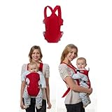Domybest ベビー 抱っこ紐 ベビーキャリア 通気性メッシュ 幼児 赤ちゃん (レッド)