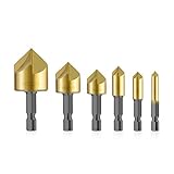 【6本セット】ZWOOS 六角軸面取りカッター ハイス鋼 バリ取り 6mm/8mm/9mm/12mm/16mm/19mm