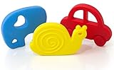 Teething Toys - BPA Free - Natural Molar Baby Teether - Set of 3 by Baby Diva