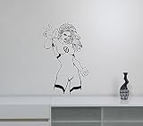 Invisible Womanホームの壁ステッカー取り外し可能ビニールデカールマーベルコミックススーパーヒーローアートデコレーション、キッズ用ガールズ部屋Playroom装飾iw2