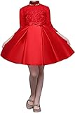 (アイビードレシング) Ivydressing 子供ドレス パーティードレス ウェディング フラワーガールドレス ジュニアドレス プリンセス 披露宴 発表会 演奏会 ガールズ ショート レッド 七分袖