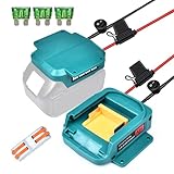 Fiihioマキタ アダプターマキタ 18V コンバーター電動工具用ヒューズとスイッチ付き BL1830 BL1840 BL1850 BL1860 18 V ドック電源コネクター 14 AWGゲージ ロボティクス DIY電源コネクター【1個入】