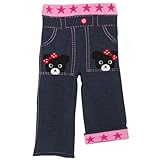 DOUBLE.B ダブルB(mikihouse)ポッケにベア＆ベアガール★ぽかぽか素材の10分丈スパッツ 80cm ピンク（08）