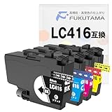 【フクタマ】 LC416 4色パック ブラザー 用 互換インク カートリッジ brother 用 プリンター インク LC416BK LC416C LC416M LC416Y 対応機種 MFC-J4440N MFC-J4540N MFC-J4940DN DCP-J4143N MFC-J4443N MFC-J4543N DCP-J4140N (LC416-4色セット(標準))