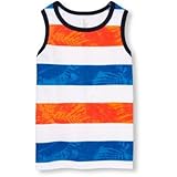 THE CHILDREN'S PLACE(ザ・チルドレンズプレイス) ボーイズプレーススポーツアイランドストライプタンク オレンジスプラッシュ トップス半袖Tシャツ 4歳【並行輸入】