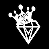 Diamond Baby in Car カッティングステッカー ホワイト 白