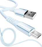 13カラー 4長さ PD急速 15W 60W 100W 100％シリコン 超高耐久 USB-A Type-C to Type-C【inklink Japan公式】充電ケーブル iPhone 充電コード USB-C 機器対応 急速充電 PC/パソコン/ノートパソコン/iPhone/iPad/Android (USB-A to Type-C 3A15W, ソフトアクア, 1m)