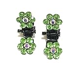 [ARTASY WORKSHOP®][並行輸入品] キュート! 11色 キラキラ ヘアクリップ ヘアピン 2枚セット 可愛いヘアクリップ　赤ちゃんヘアピン　ヘアアクセサリー 髪飾り ベビー (グリーン