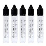 【ラベルシール付き】FlavorKitchenオリジナル VAPE リキッド用 目盛付き ユニコーンボトル 30ml 5本セット チャイルドロック