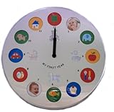 フォトフレーム 写真立て クロックフレーム　時計　壁掛け時計 メモリアルグッズ クロック　記念写真 １２ヶ月のフレーム 出産祝い ギフト ベビー用品 (クロックフレーム)