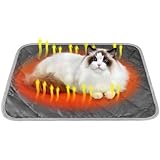 【KEYVOR】ペット用 ホットマット ペット用保温マット あったかマット 電気不用 犬 猫 マット 犬用マット 体温で蓄熱 洗える 寒さ対策 防寒 保温 やわらか ふわふわ 暖かい 冬グッズ (グレー, L)