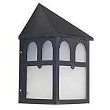 Sunset Lighting F4345-31 Outdoor Wall Sconce with Frost Panels Shades, Black Finish [並行輸入品]