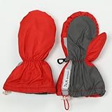 7A.M. ENFANTLong Cuffed Mittens Red/GraySIZE（5-6T)