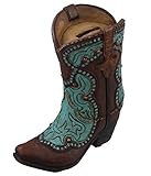 Western Cowboy Boot Piggy Bank – ターコイズアクセント
