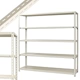 NC-1800 幅180×奥行45×高さ180cm 5段 ホワイト 70㎏/段