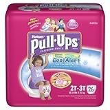Huggies Pull-Ups Training Pants for Girls with Cool Alert, Jumbo Pack, Size 2T-3T, 26-Count (Pack of