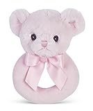 BearingtonベビーハギーBear Plush Ring Rattle (ピンク) 5.5 "