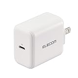 エレコム 充電器 Type-C USB-C コンセント USB PD対応 20W 【 iPhone 16 15 14 Android タブレット 対応 】 ホワイト EC-AC09WH