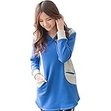 (ベア・ランド ) Bearsland長袖厚手裏起毛マタニティスウェット授乳服 XL ブルー【並行輸入品】