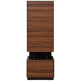 日本製(大川家具) 収納物が少し見えるリビングシリーズ 扉右勝手キャビネット ブラウン fk0110 代引不可