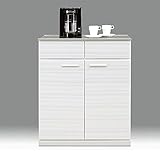 キッチンカウンター 完成品 幅80cm ホワイト 白 木製 モダン風 国産品 日本製