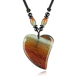 ビンテージボヘミアンハートクリスタルペンダントビーズロープチェーンネックレスクリスマスギフトセーターコスチュームジュエリー