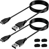 for ガーミン用充電ケーブル USB A 対応 Garmin Watch Fenix 8 7 7S 7X 6 6S 6X 、Forerunner 945 245、Vivoactive 6 5 充電器 0.5m 2個入 + スマートウォッチ防塵プラグ 4個入