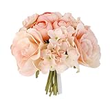 【ノーブランド品】ウェディング ブーケ バラ 造花 結婚式 花束 花嫁 豪華 フラワーガール ローズ