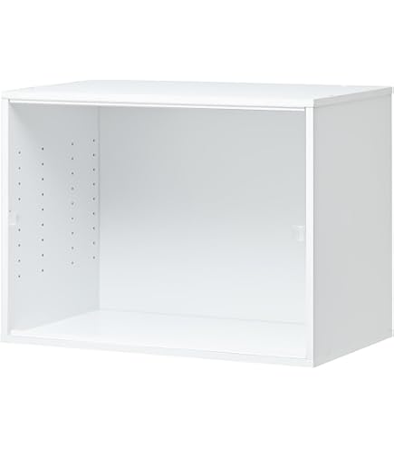 ホワイト コレクションケース 2段 扉付き Amazon.co.jp: SemiSta キューブボックスα ワイド コレクションケース