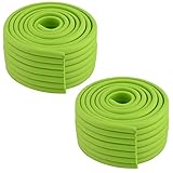 uxcell コーナークッション　コーナーガード　コーナーパッド　コーナーカバー エッジ ガード バンパー 家具 テーブル デスク 気泡ゴム製 ライトグリーン 2個入れ