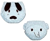 ベビー夏物トレーニングパンツおむつ外し練習に防水ラミネートフィルム2枚組 (80, ブラー＋ブラック)