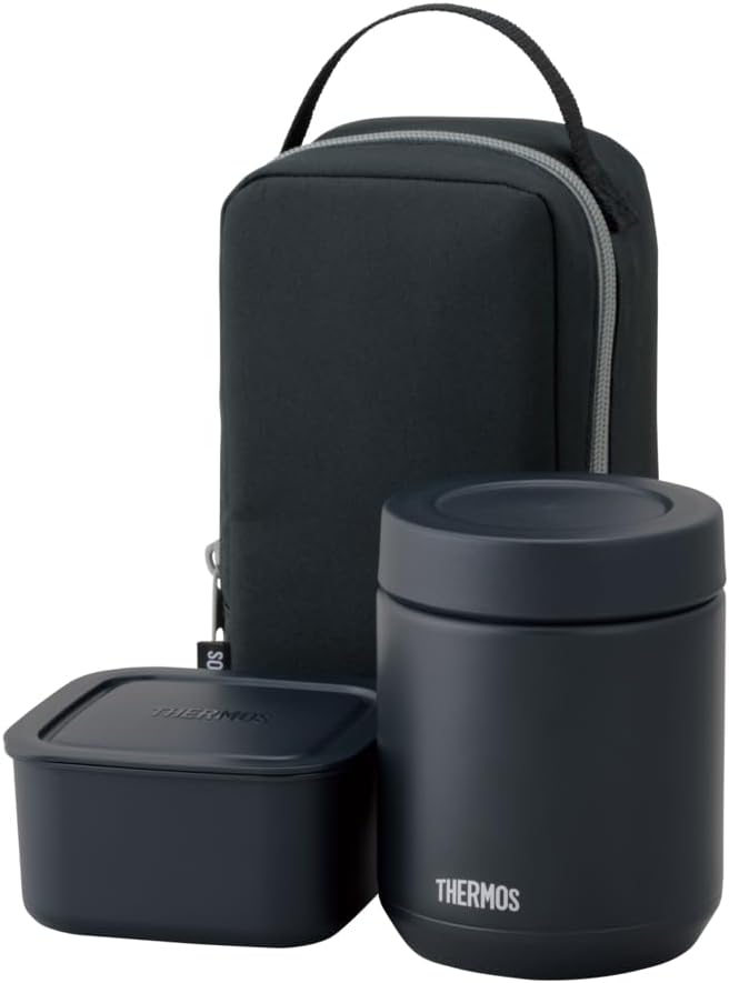 【食洗機対応モデル】 サーモス 真空断熱スープランチセット 800ml ブラック スープジャー・容器セット JEE-801 BK