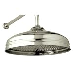 Rohl U.5204STN 12-Inch Diameter Perrin and Rowe Single Function Showerhead in Satin Nickel [並行輸入品]