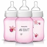 Philips AVENT Classic 9oz Bottle, Pink Ladybug, 3-Pack, BPA-Free ... by Philips AVENT [並行輸入品]