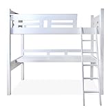 タンスのゲン デスク付き ロフトベッド 北欧パイン 宮付き LEDライト コンセント 木製 ハシゴ シングル F★★★★ シンプル 収納ベッド すのこ ホワイト 42500007 02