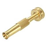 ILS - 4 Inch Brass Head Hose Nozzle Sprayer Adjustable High Pressure Hose Spray Gun for Garden Water