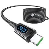 MINSLIS DC03 USB Type C ケーブル 140W/5A PD対応 Type-C to Type-C 急速充電 出力スクリーン表示 ナイロン編み タイプc 充電ケーブル iPhone 16/15/15 Pro/15 Plus/15 Pro Max等USB-C機種対応